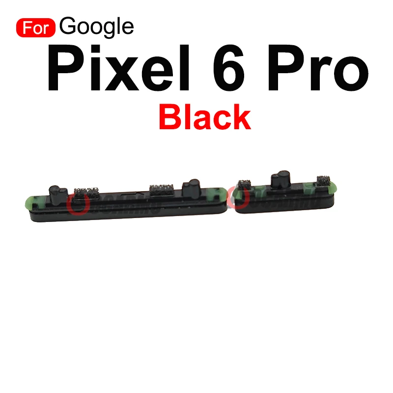 1Set Black For Google Pixel 6 Pro 6Pro Volume Up Down Power On Off Side Key Button Replacement Parts