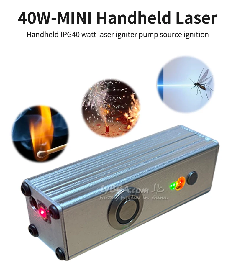 LY-40W-MINI Portata di lavoro laser portatile 1m Laser IPG portatile personalizzato 974nm Accenditore repellente per zanzare laser a luce invisibile