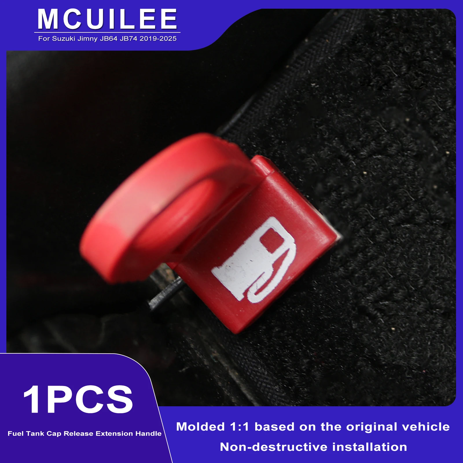 Fuel Tank Cap Release Extension Handle, Left Hand Drive Only for Suzuki Jimny JB64 JB74 2019-2025, Easy Install Pull Handle
