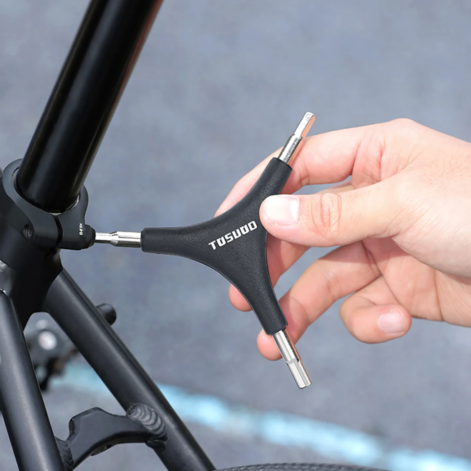 TOSUOD 3-In-1 External Hexagon Wrench Bicycle Repair Y-shaped Wrench Portable Cycling Maintenance Tool Bike Accessories