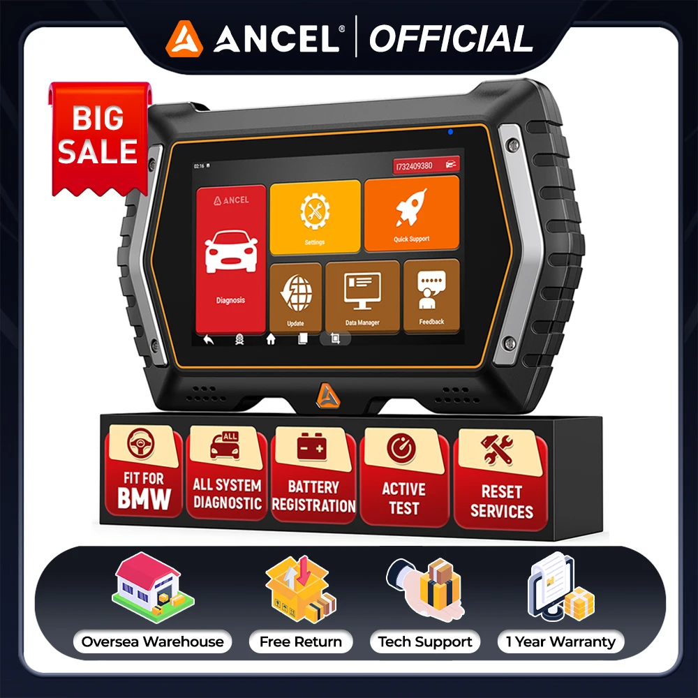 

ANCEL V3 Elite OBD2 Automotive Scanner 40+ Reset IMMO/DPF/TPMS/ABS/Oil Reset Bluetooth All System Car Diagnostic Tools For BMW