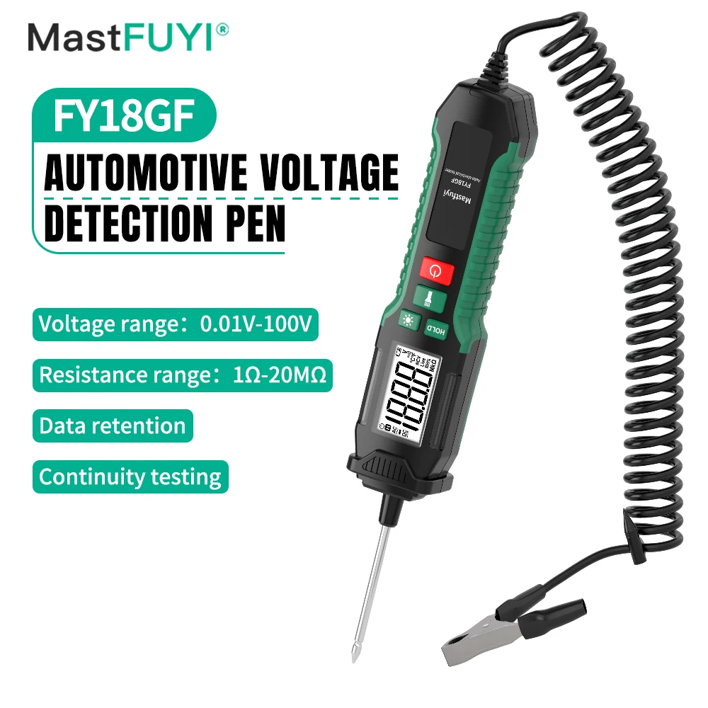 

MASTFUYI Car Battery Tester 2000 Count Automatic Measurement Voltage Resistance 100V 20MΩ Carry-On Home Car Battery Tester