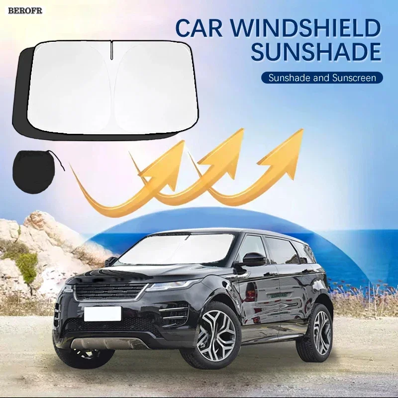 Car Windshield Sun Shade Covers Front Window Sunscreen UV Parasol For Land Rover Aurora Evoque Summer Car Accessories