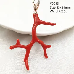 Natural Red Coral Preciou Raw Material Pendant Necklace Women Men Bead Rare Coral Rose Gold Silver Fashion Jewelry AAAAAA