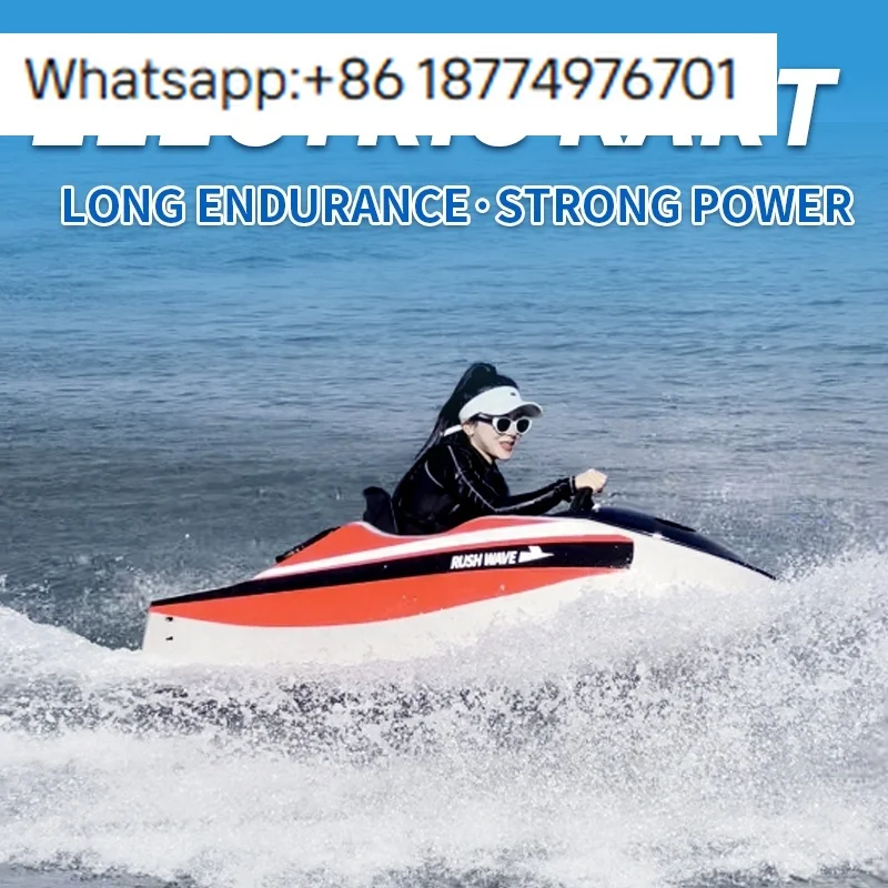 RUSH WAVE KT-0602 Mini Electric Racing Kart Boat Jet Ski for Lakes & Rivers Fishing and Competitive Racing