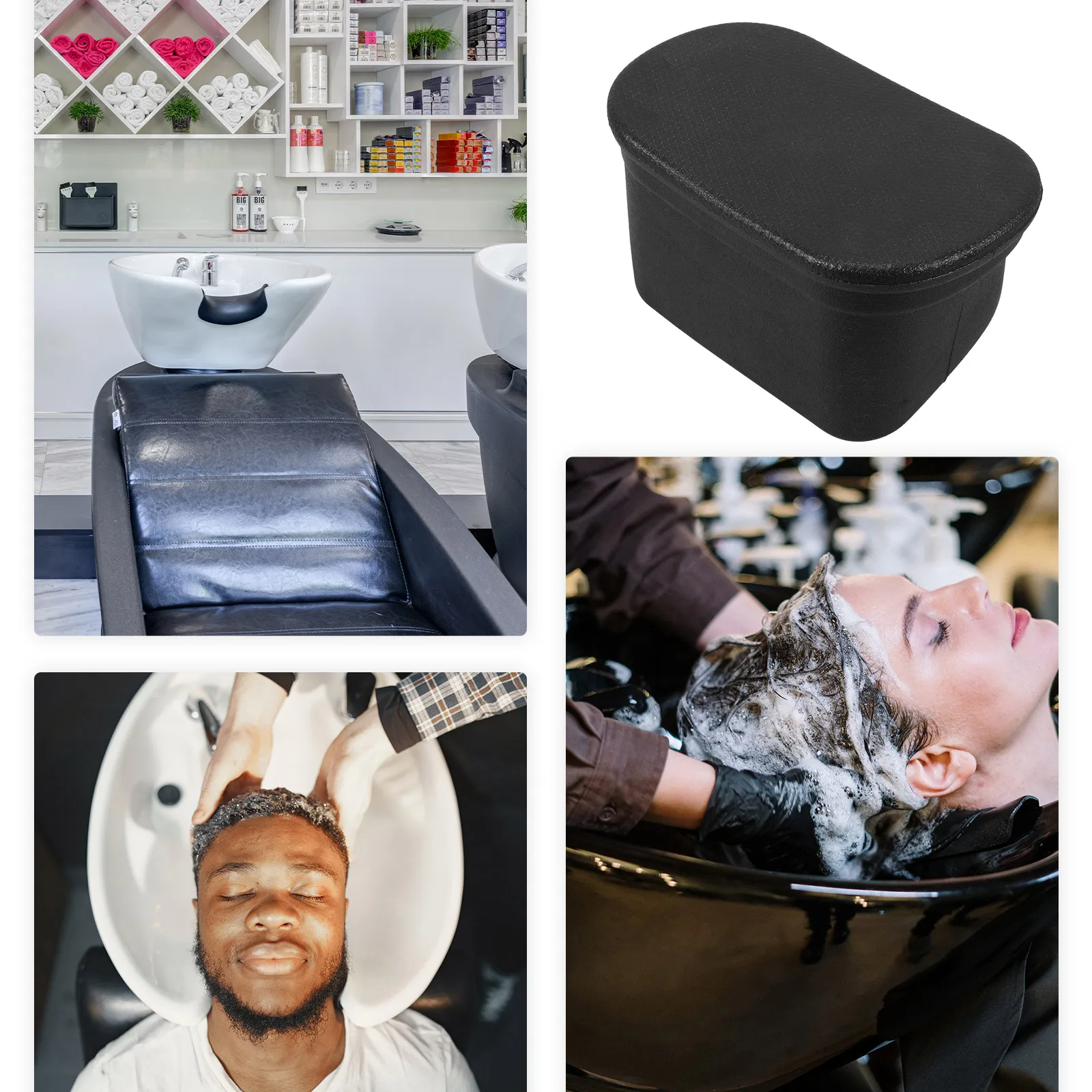 

Anti Silicone Shampoo Rest Cushion Salon Neck Support Pillow Hair Washing Bowl Reusable Non Deformable Neck Rest for Hair