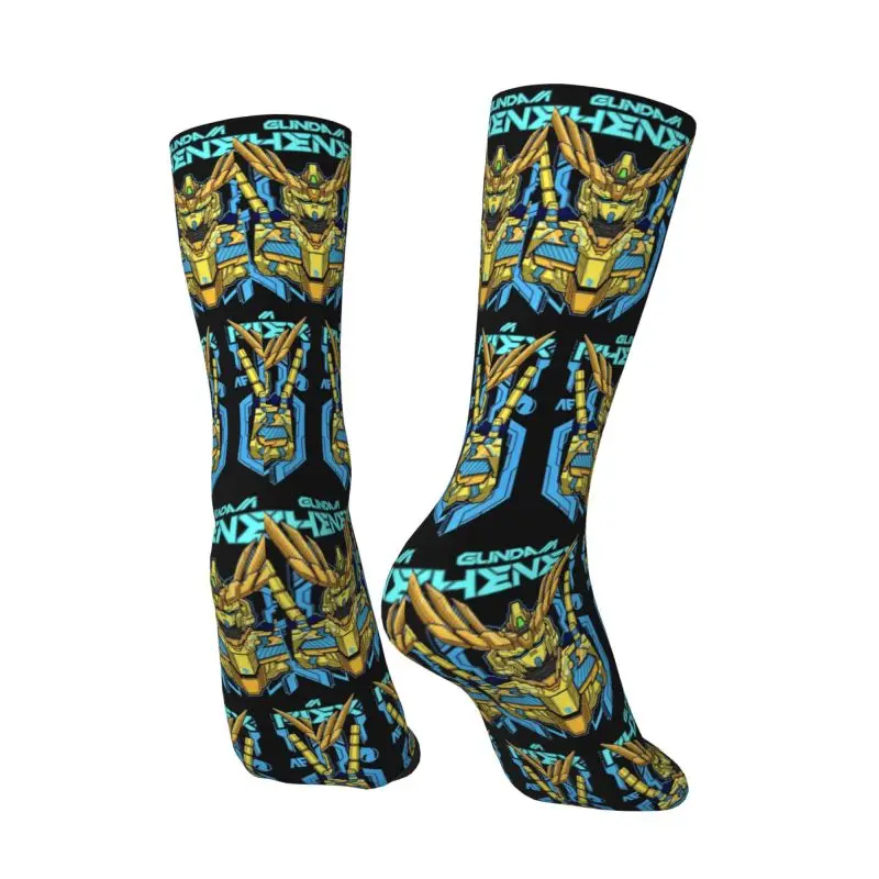 Kaos Kaki Komik Gundames Harajuku Kustom untuk Wanita dan Pria, Kaos Kaki Olahraga Basket Hangat dengan Cetakan 3D