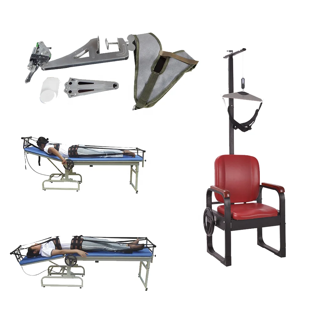 

The newly designed electric medical cervical and lumbar traction bed stretcher