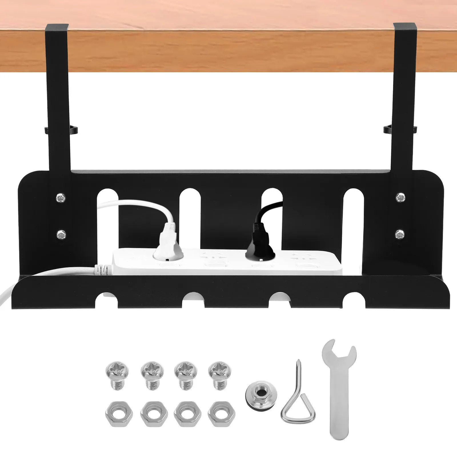 

Органайзер для кабелей под столом: Железный настольный лоток для проводов с креплением на зажимах, без сверления