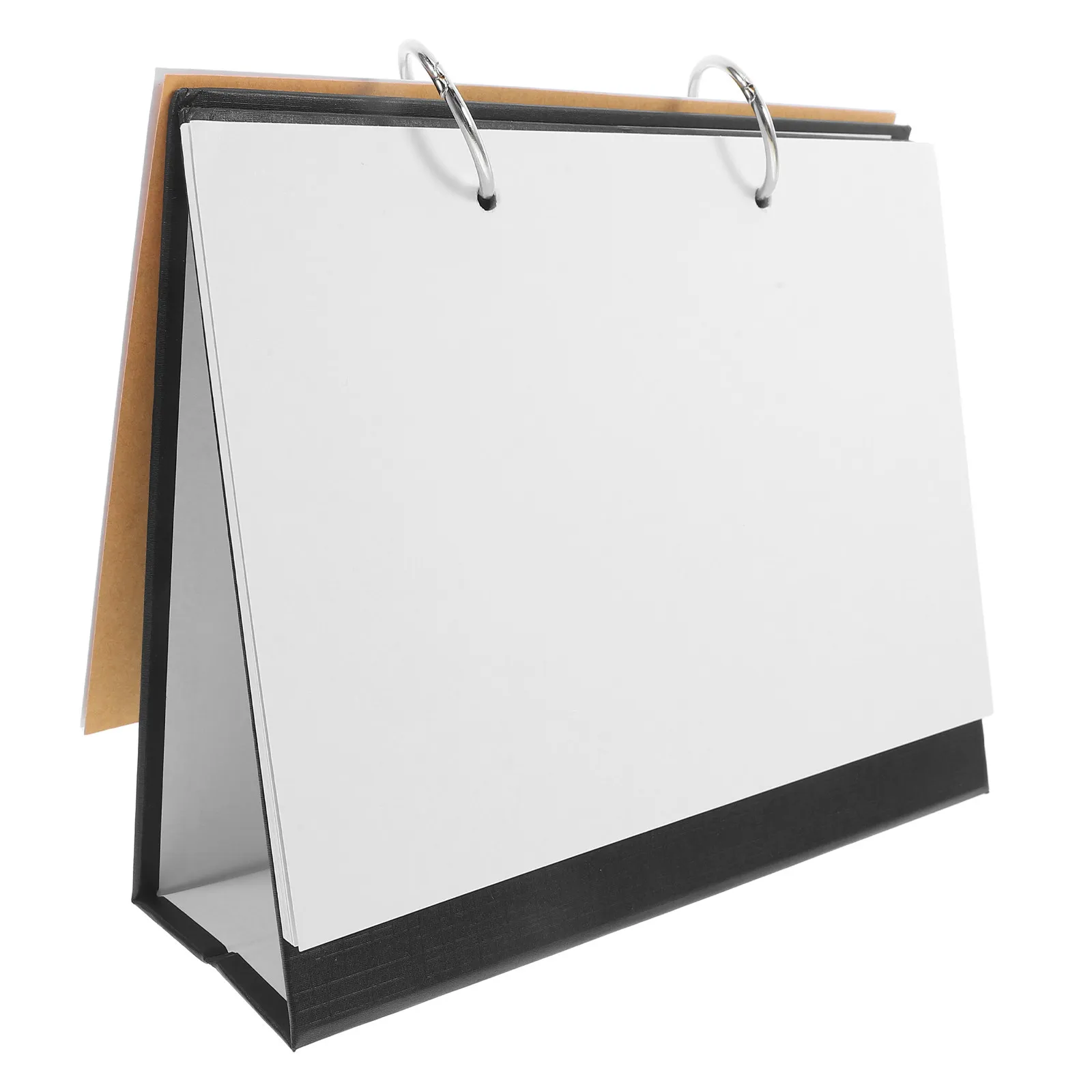 DIY Blank Desk Calendar Perpetual Flip Style Detachable Sheets Sturdy Standing Design for Crafting Photos Notes Journaling