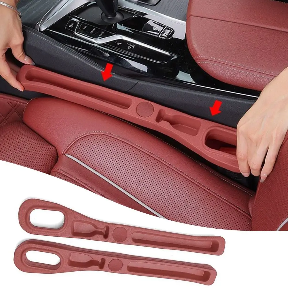 

2Pcs Car Seat Gap Filler Organizer Waterproof Car Seat Gap Plug Strip with 2 Grooves Seat Gap Storage Auto Interior Accessories