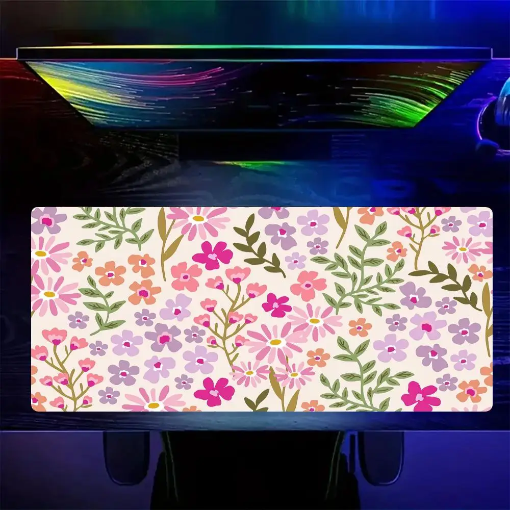 Vintage floral pattern large Mouse Pad Desk Mat Non-Slip Gaming mats table mat pc accessories keyboard mousepad Office carpet