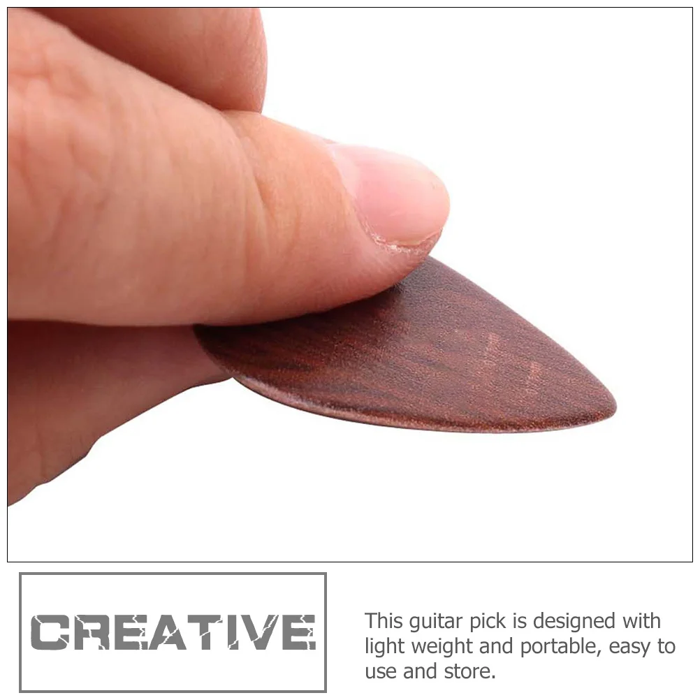 

5Pcs Wooden Guitar Picks Professional Plectrums Lightweight Compact for Acoustic Electric Folk Guitar Accessories Creative