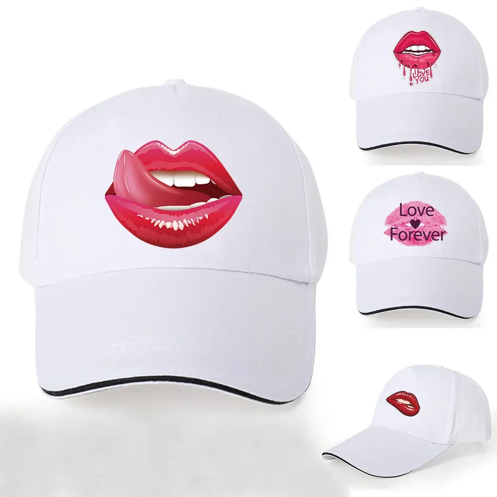 

Summer Men Casual Sports Hiking Baseball Cap Autumn Women Streetwear Hip Hop Caps Mouth Printed Outdoor Golf Hat Visors Sun Hats