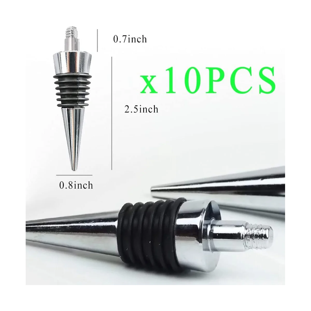 مجموعة سدادات زجاجات النبيذ المعدنية ، سدادة الزجاجات الفارغة ، هدايا الزفاف ، حفلة النبيذ ، 10