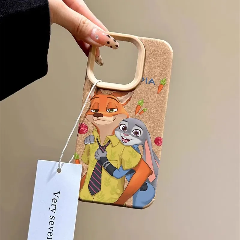 New For Zootopia 2 Phone Case Cute Cartoon iPhone 17 Pro Max Plus Case Couple Set Kawaii Christmas Gift
