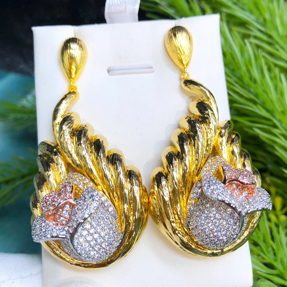 

Missvikki Luxury Fashion Dangle Earrings for Women Fashion Wedding Party Jewelry Ladies Daily Trendy Accessories Hot Sale