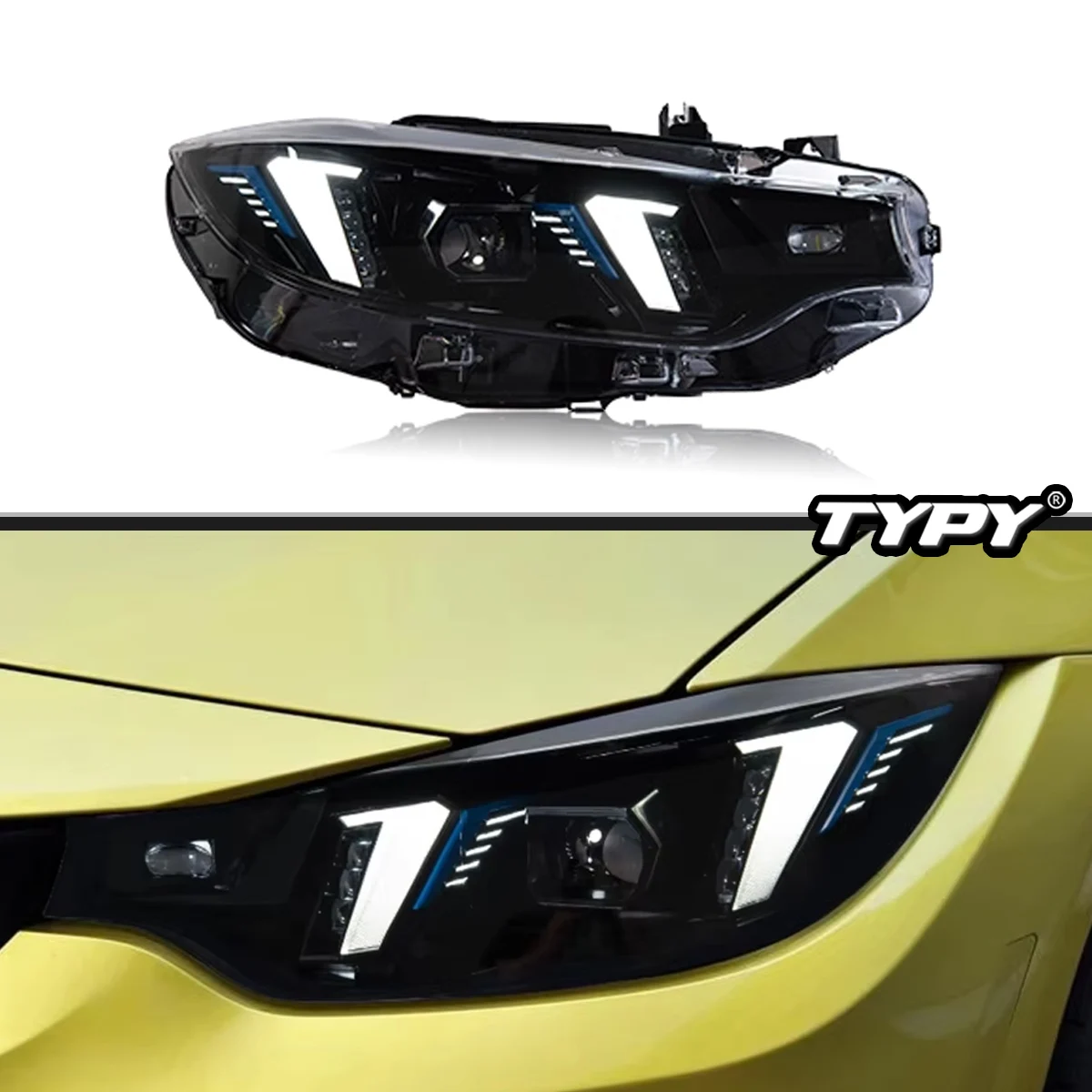 

TYPY Новый светодиодный налобный фонарь, модифицированный для BMW 4 серии F32 F36, фара 2013-2020, динамический сигнальный налобный фонарь, автоаксессуары