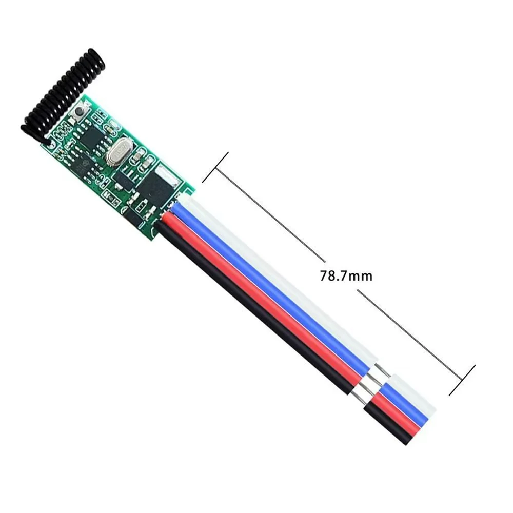 Universal Wireless Remote Control Switch 1 CH RF Relay Receiver LED Light Controller DIY Kit DC 3.7V 5V 12V 24V 433.92MHz
