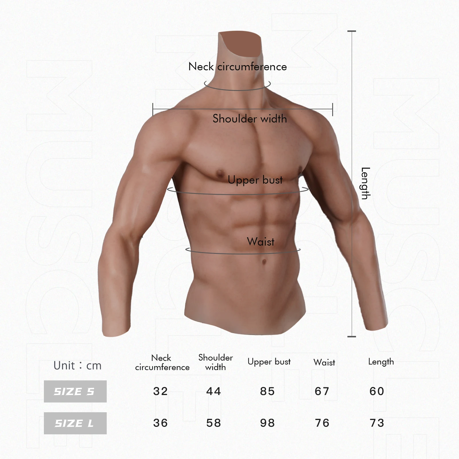 CYOMI Handmade Realistic Silicone Muscles Cosplay Costumes Fake Chest For Man Fake Abs Cover Your Belly For Crossdresser