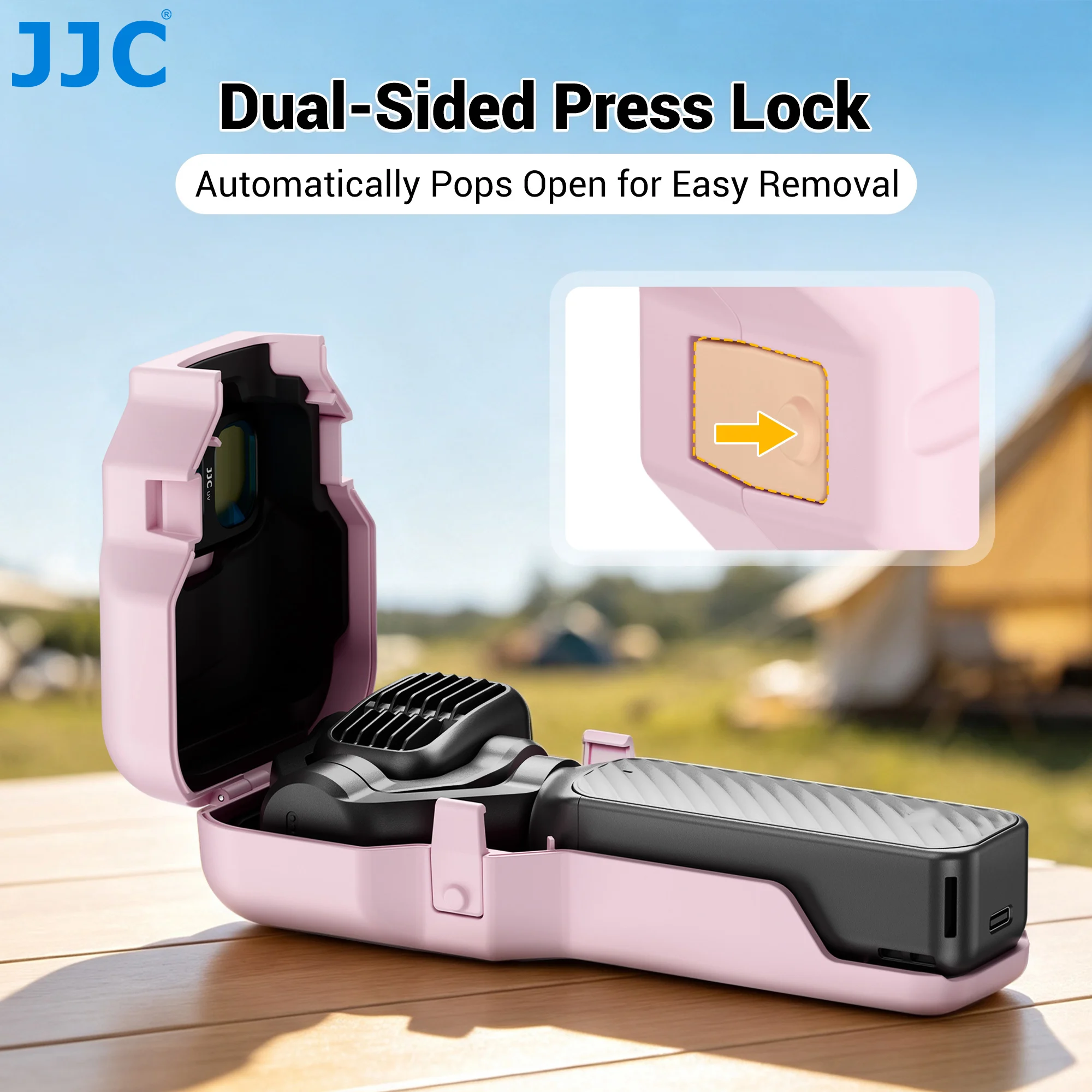 JJC PC-OP4PSE für DJI Osmo Pocket 4P Tragbare ABS-Halbschutztasche Zubehör Kann 2 Micro-SD-Karten und 2 Filter Aufbewahren – Detail 4