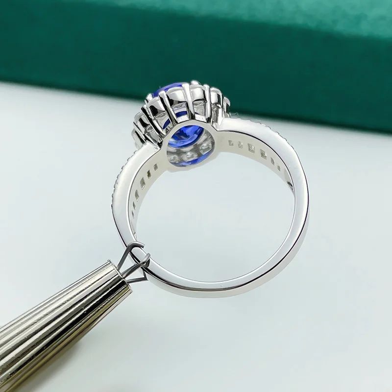 ريترو 3ct مختبر الدلفينيوم الياقوت الدائري للنساء مجوهرات فاخرة عالية الجودة بالجملة