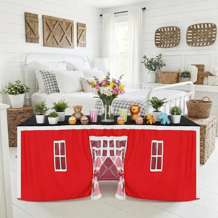 10 pés x 7,5 pés grande playhouse pano de mesa forte tenda capa playhouse interior ao ar livre toalha de mesa para festa de aniversário playgroun