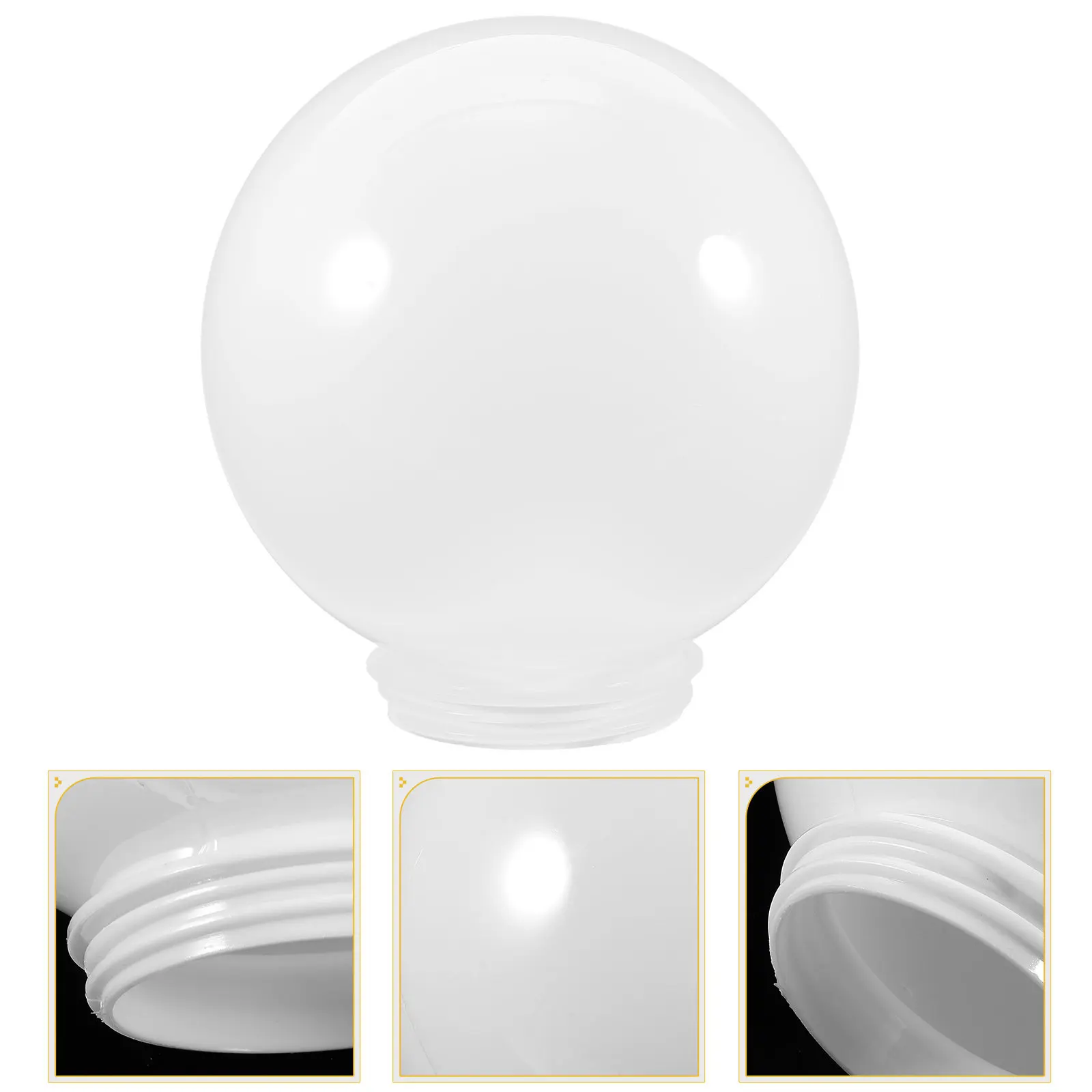 

Smooth Acrylic Globe Lampshade Replacement for Wall Porch Patio Outdoor Indoor Lighting Fixture Decorative Ball Shaped Light