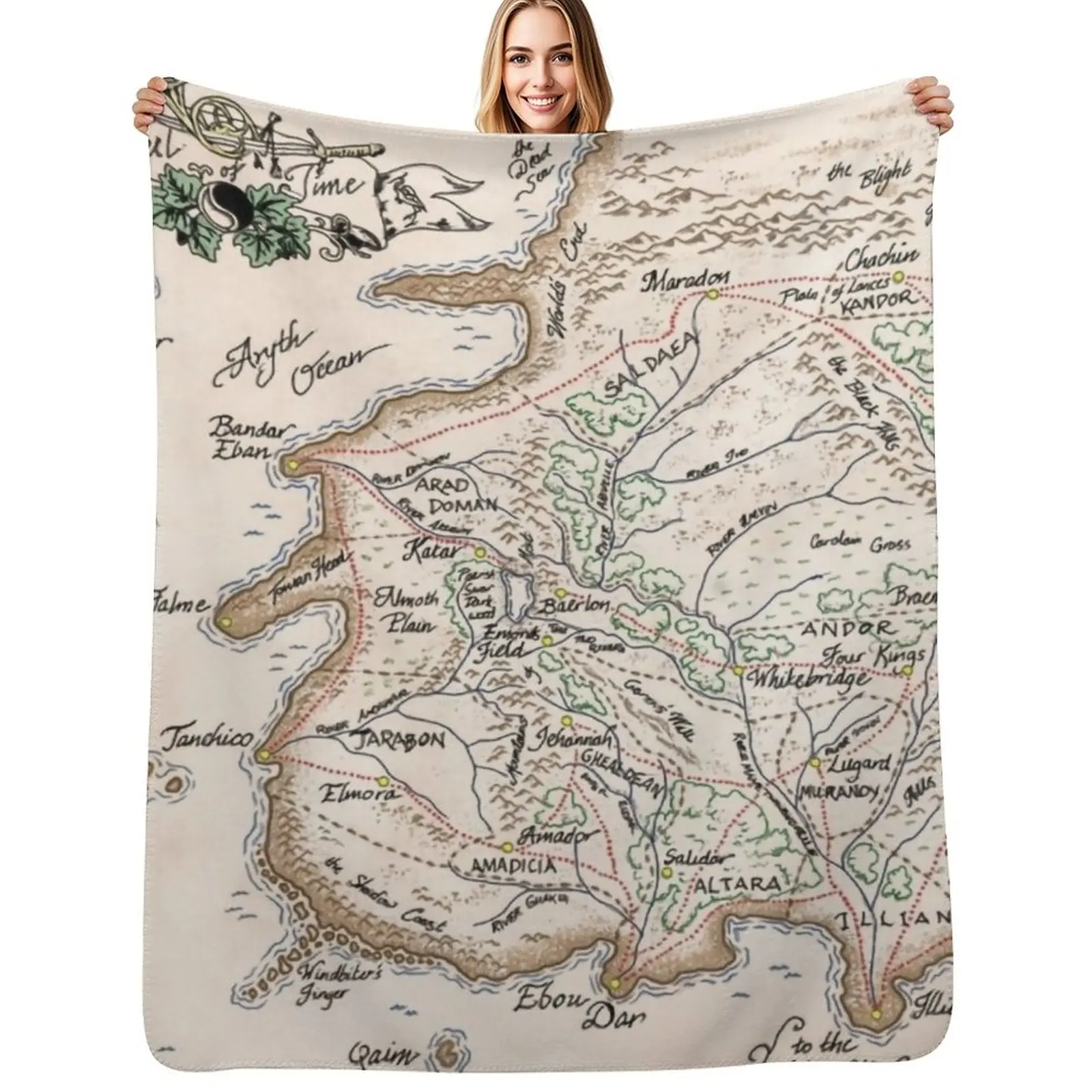 wheel of time map Throw Blanket For Baby Personalized Gift Moving Retros warm winter Blankets
