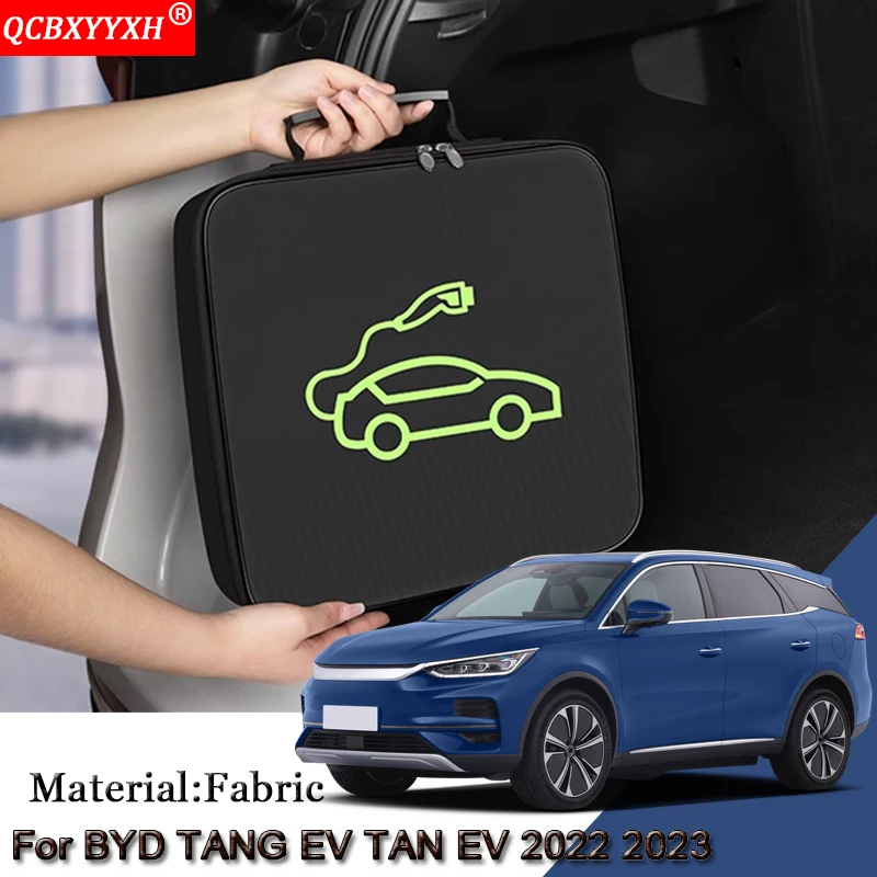 

EV Car Charging Cable Storage Carry Bag For BYD TANG EV TAN EV 2022 2023 2024 Charger Plugs Sockets Waterproof Fire Retardant