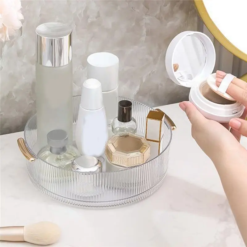 A11E-360° Rotating Makeup Organizer For Vanity,Revolving Perfume Skincare Organizers,Spinning Bathroom Organizer Countertop