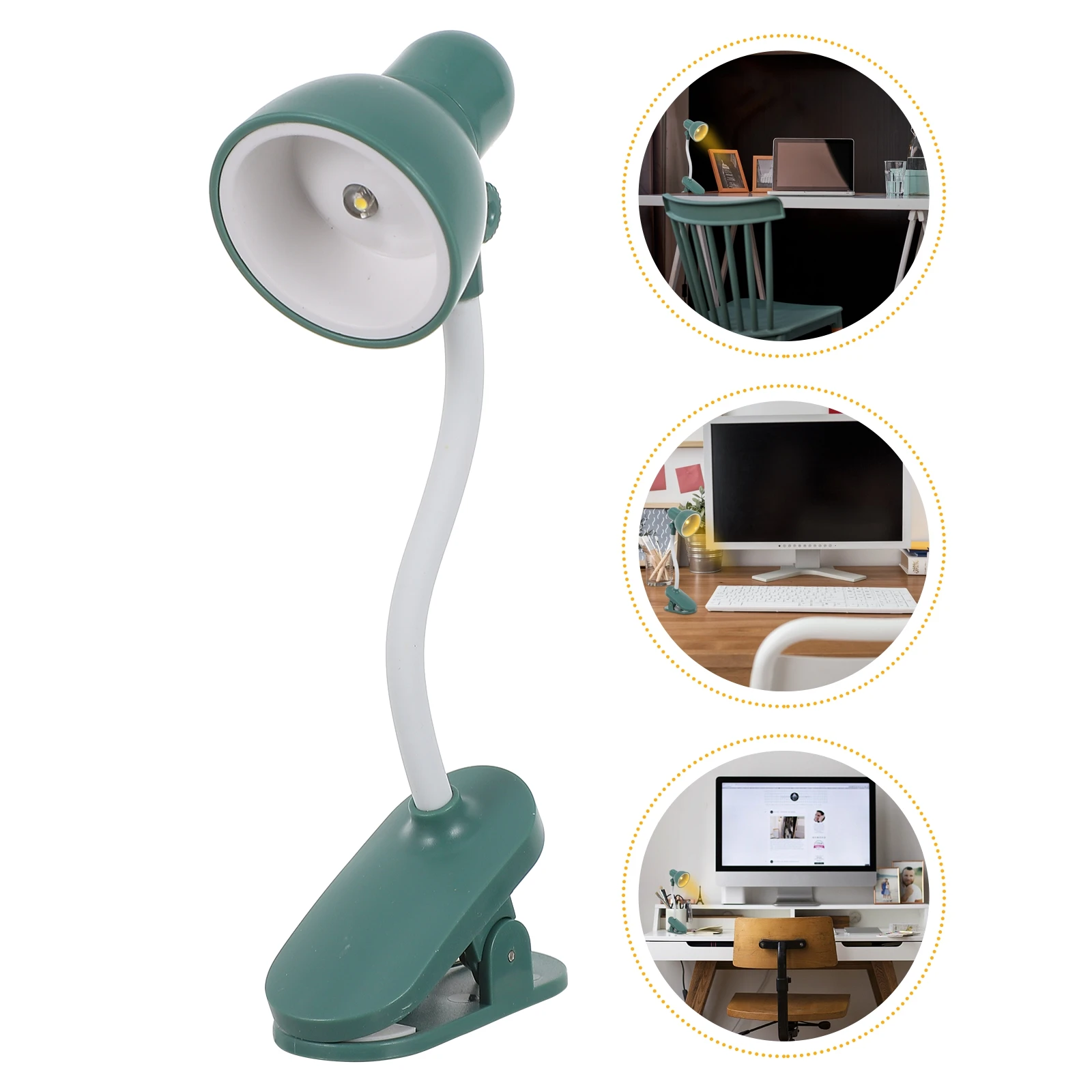 

1 pc Clip-On Table Lamp Eye-Care Led Beads Non-Flashing Screen Adjustable Bendable Desk Light For Study Bedroom Dormitory Mini
