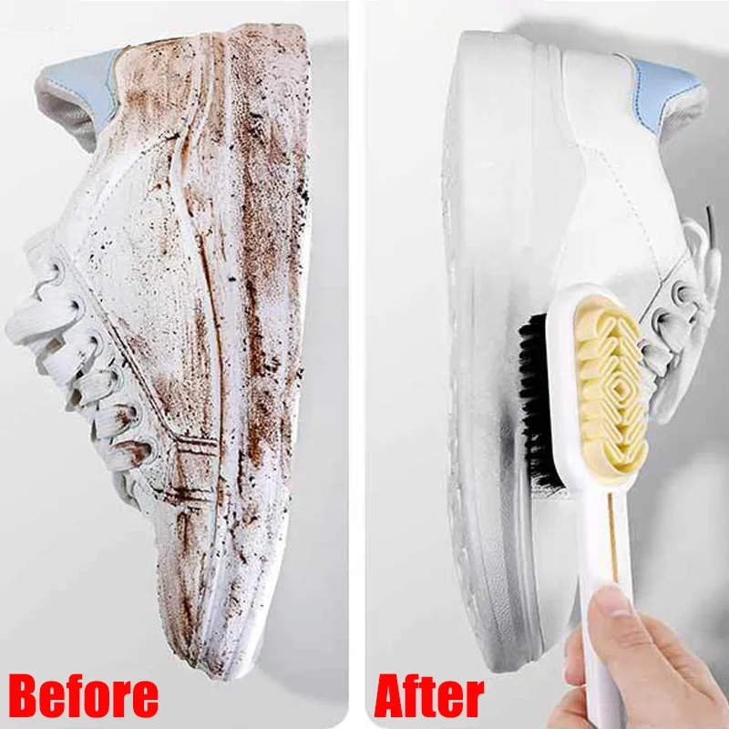 Brosse à Chaussures Double Face en Plastique Durable, Accessoire de Lavage pour Livres en Daim, Outils Ménagers