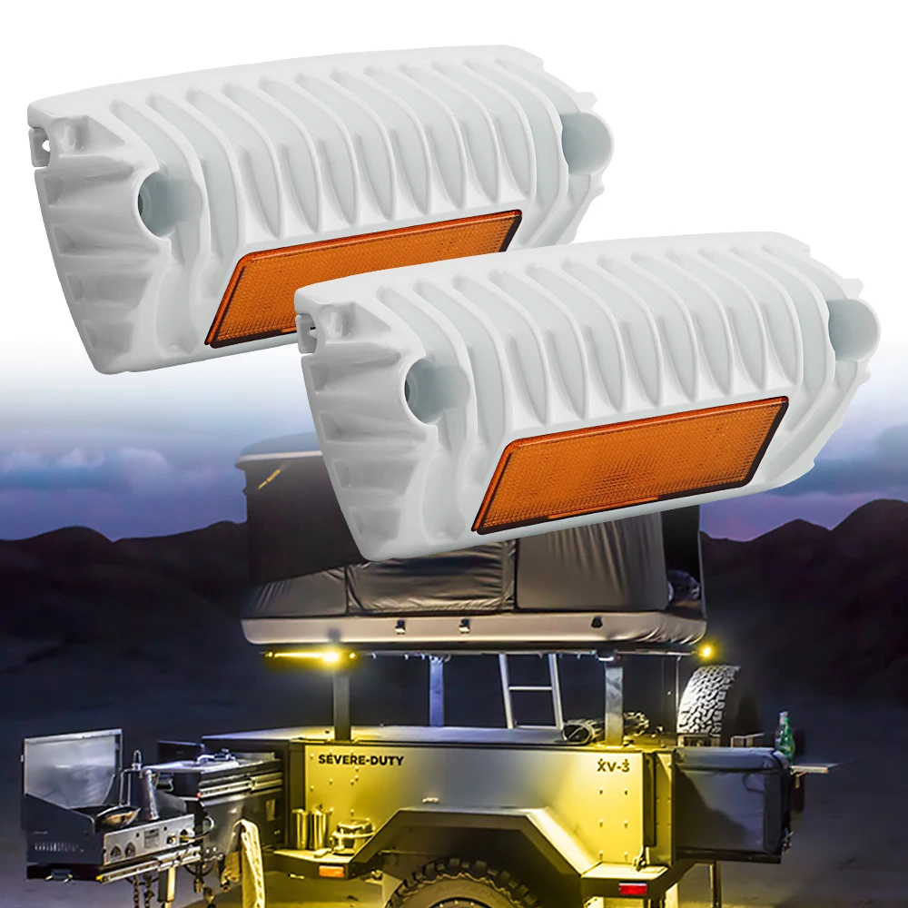 

2Pcs RV Exterior Porch Lights 800Lumen Led RV Porch Light 12V Caravan Outdoor Lamps Replacement Lighting for RV Trailers Campers