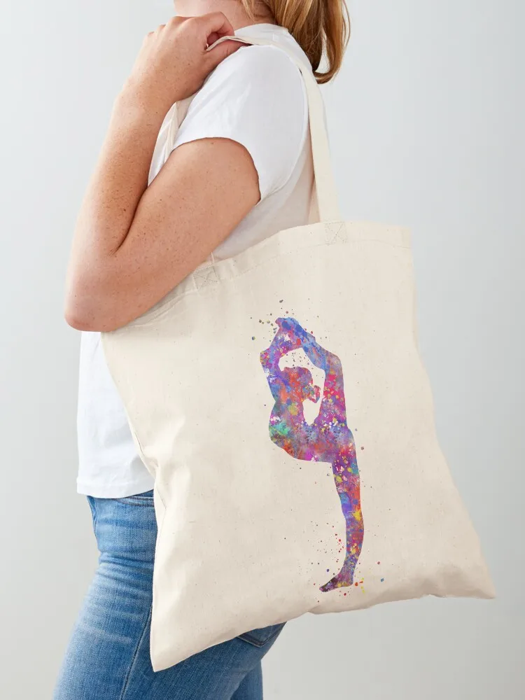 

Gymnastics girl, watercolor gymnastics, teen gift, gymnastics wall art Tote Bag sac pour femme hand bag shopper bags