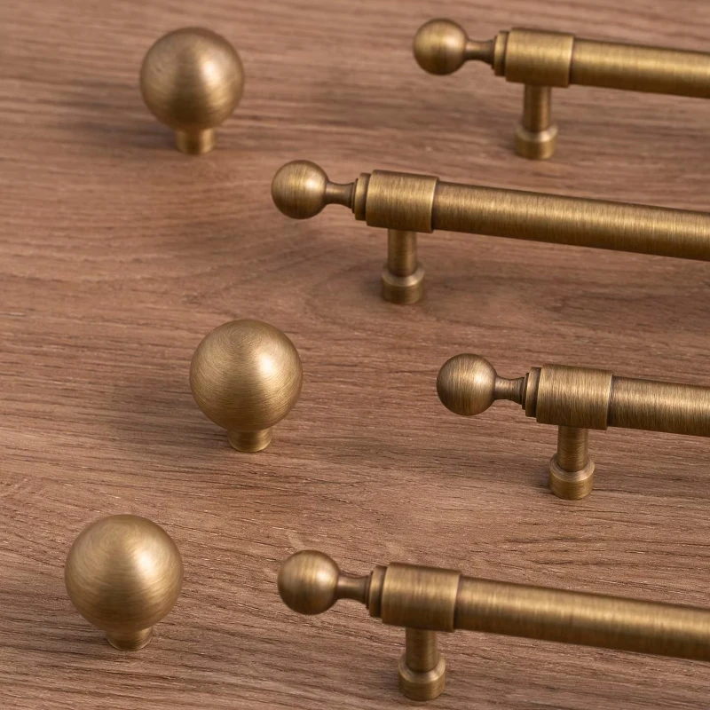 

Luxury Kitchen Cabinet Pull Brushed Antique Brass Bronze Handles Wardrobe Dresser Drawer Knob Bedroom Handle Furniture Hardware