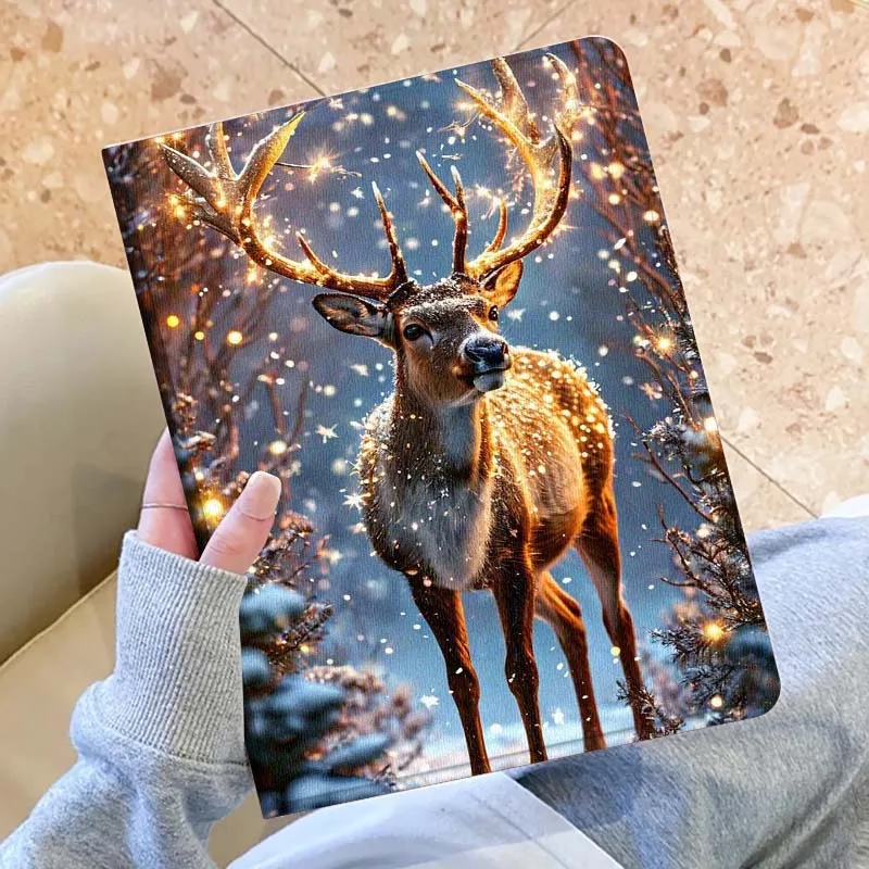 

Glowing Deer Forest Art Gift For Samsung Galaxy Tab S10 S9 S8 S7 Lite FE Plus Scratch resistant Pen Tray Tablet Case