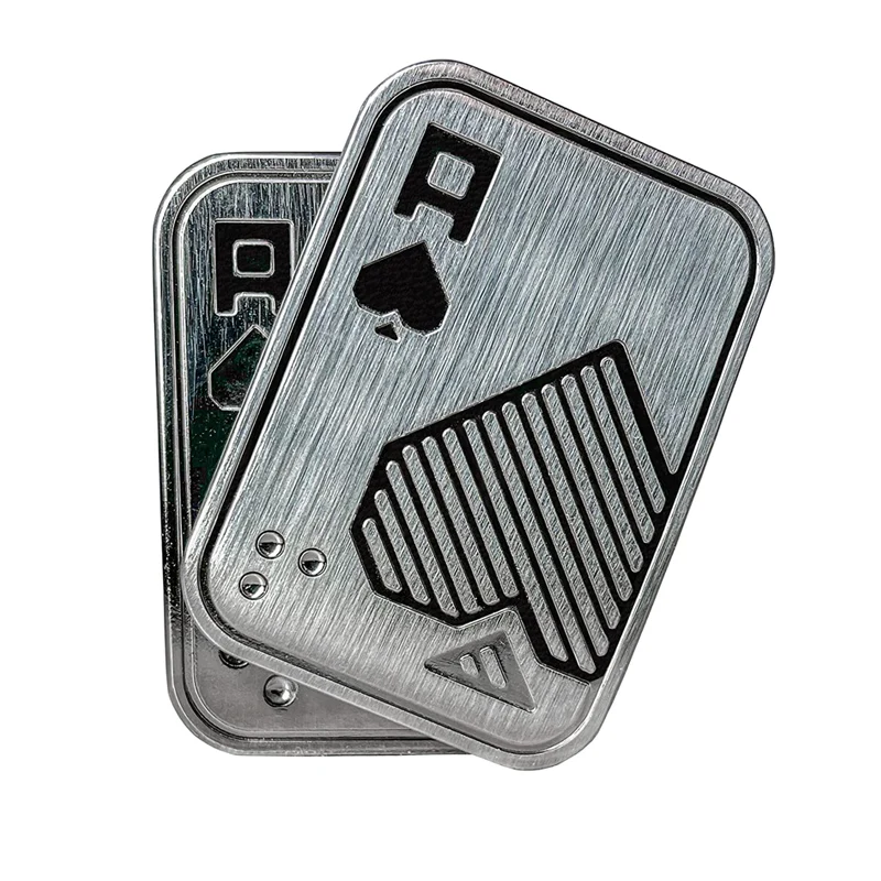 Metal Poker Push Card Fidget Slider Stress Relief Toy Adults Anxiety ADHD Decompression Gifts Juguetes Sensioriales