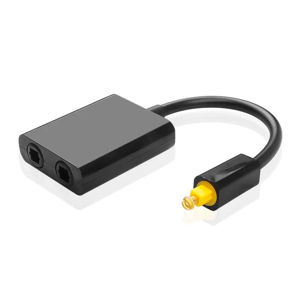 Toslink Audio Splitter Adapter Digital 1 Eingang 2 Ausgänge SPDIF Optisches Glasfaserkabel Splitter Hub für DVD Optischer Konverter – Detail 5