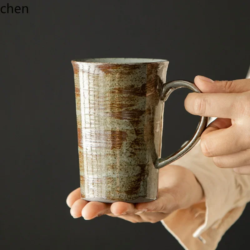 

Coffee Mug Retro Large Capacity Mug for Home and Office, Niche Design Ceramic Water Cup