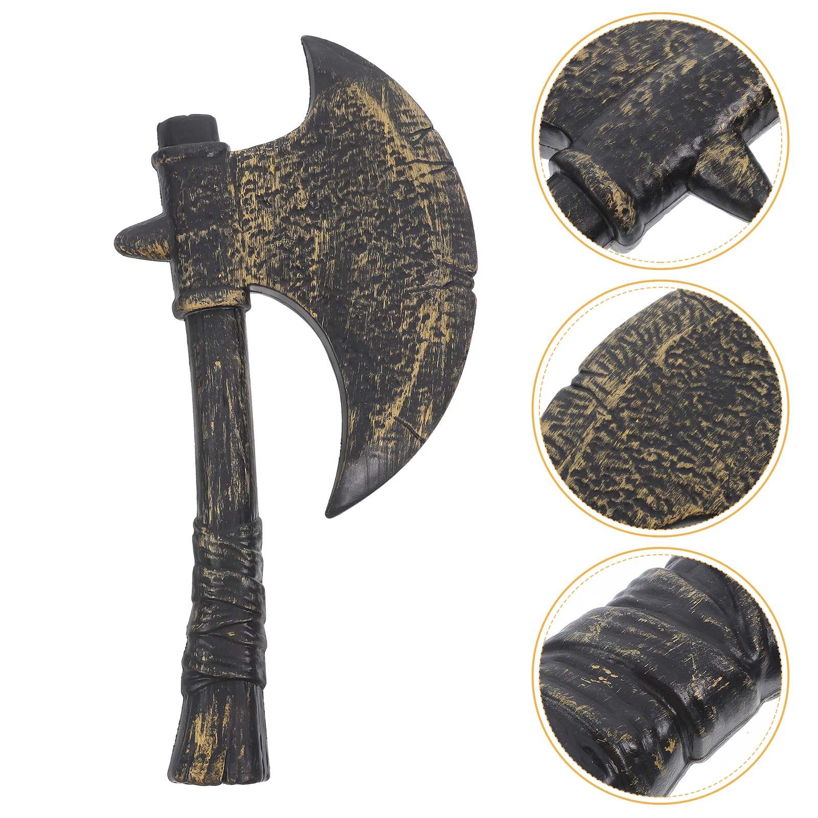 Oggetti di scena Gangster Ascia nera per bambini Halloween Cosplay Ascia vichinga Giocattolo Durevole Prestazioni pirate Prop Design realistico Palcoscenico