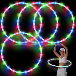 LED Colorful Fitness Circle Sport Hoop Loose Weight Home Indoor Removable Multi-Color Sports Hoop Gym Fitness Equipments