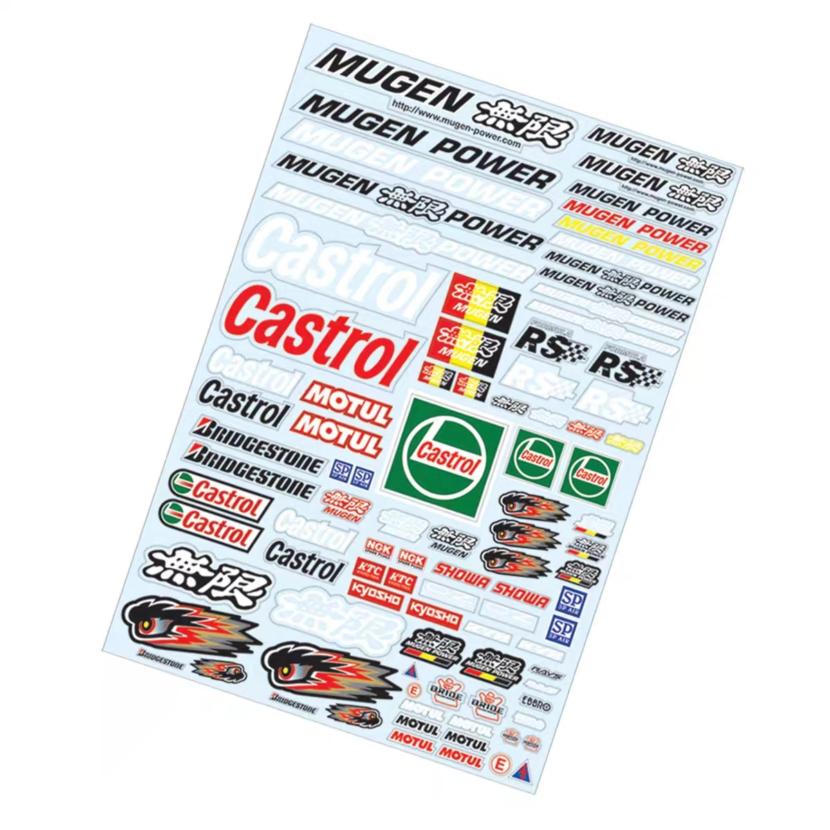 

TC904 Mugen/Castrol 1/10 drift sticker decal sheet