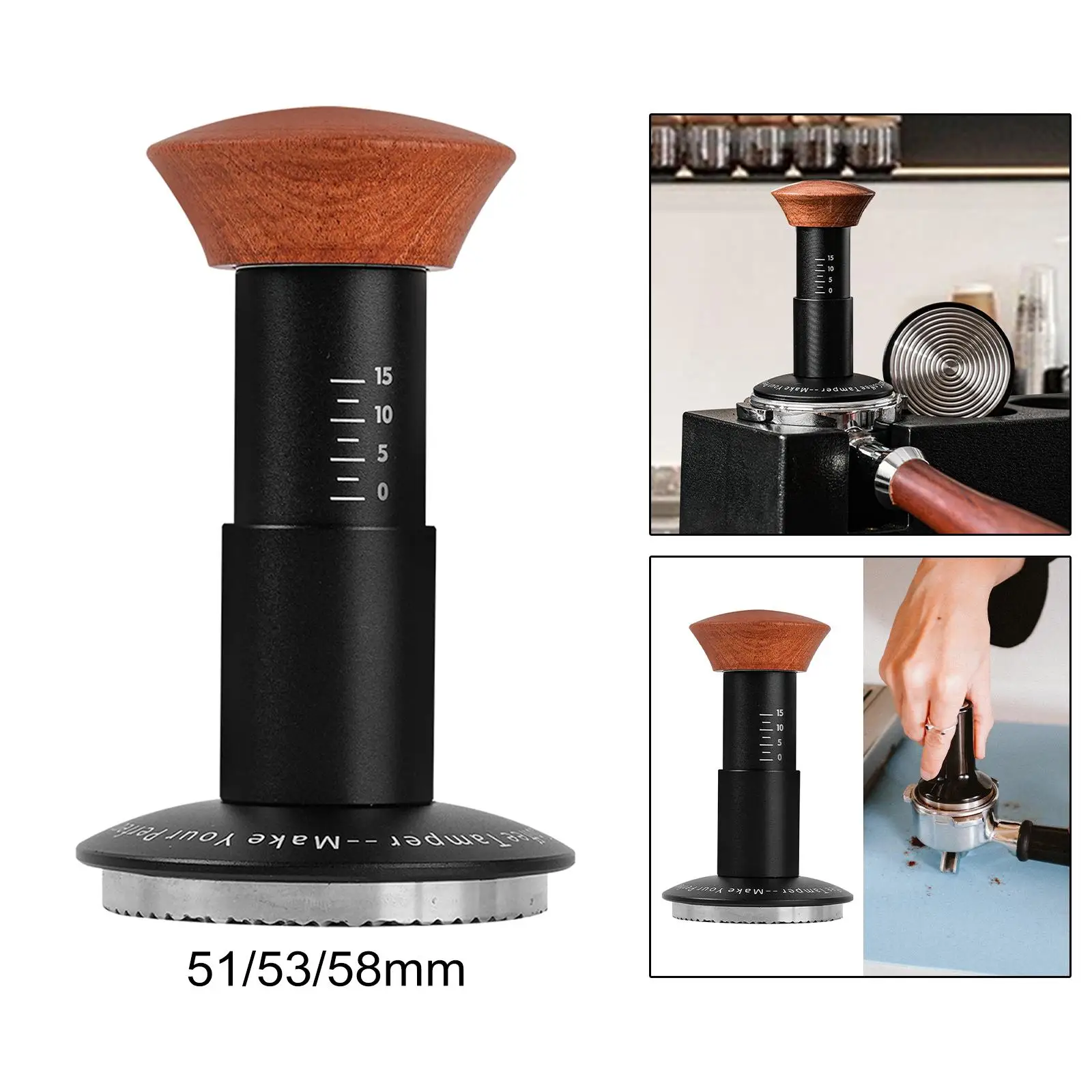 Coffee Tamper Coffee Machine Accessory Spring Load Professional Hand Tamper