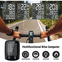 Bicycle Luminous Stopwatch Road mountain Bike Touch Screen Speedometer CNC Bicycle Wired English Version Luminous Odometer