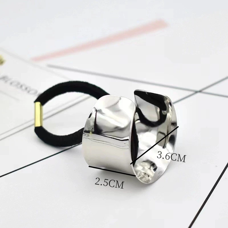 Fashion Personality Hair Circle Exquisite Small Retro Bright Surface Smooth Metal Hair Ring Punk Wild Hair Rope Hair Accessories