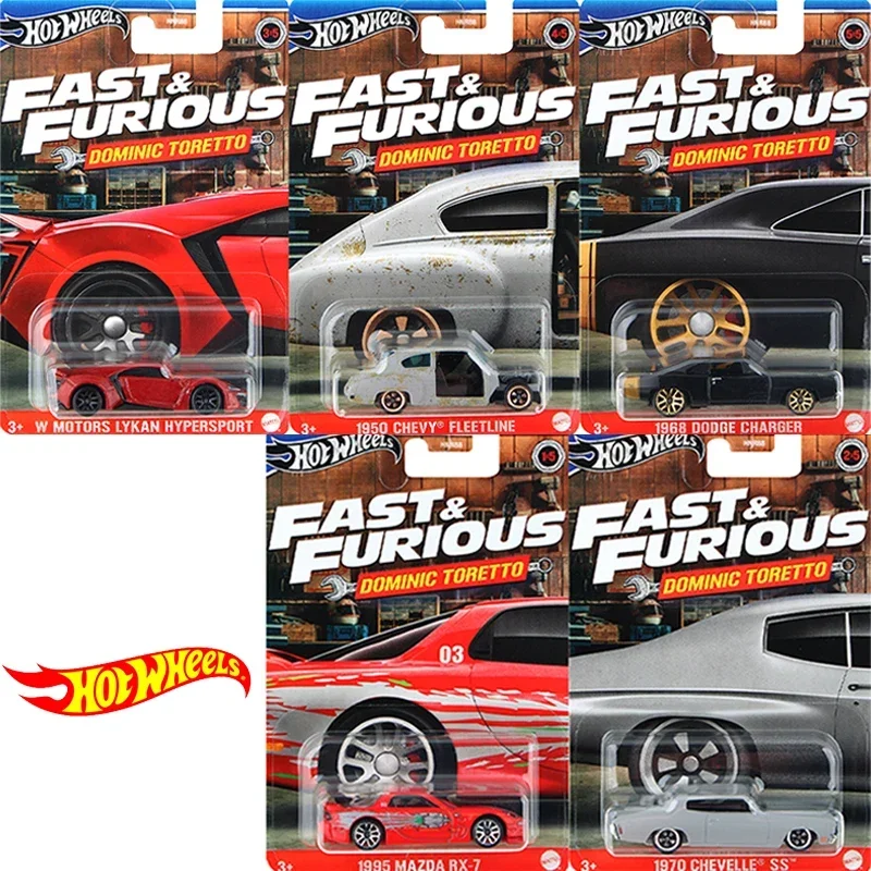 Оригинальный автомобиль Hot Wheels Premium Fast & Furious Dominic Toretto Dodge Charger Motors Lykan автомобиль для мальчиков Игрушки 1/64