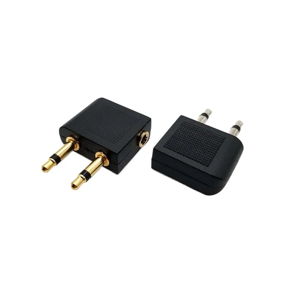 Audio Adapter 3.5mm Plug Adaptor Jack Earphone Headphone Headset Jack 3.5mm 3.5mm Headset Connector Airline Airplane Connector