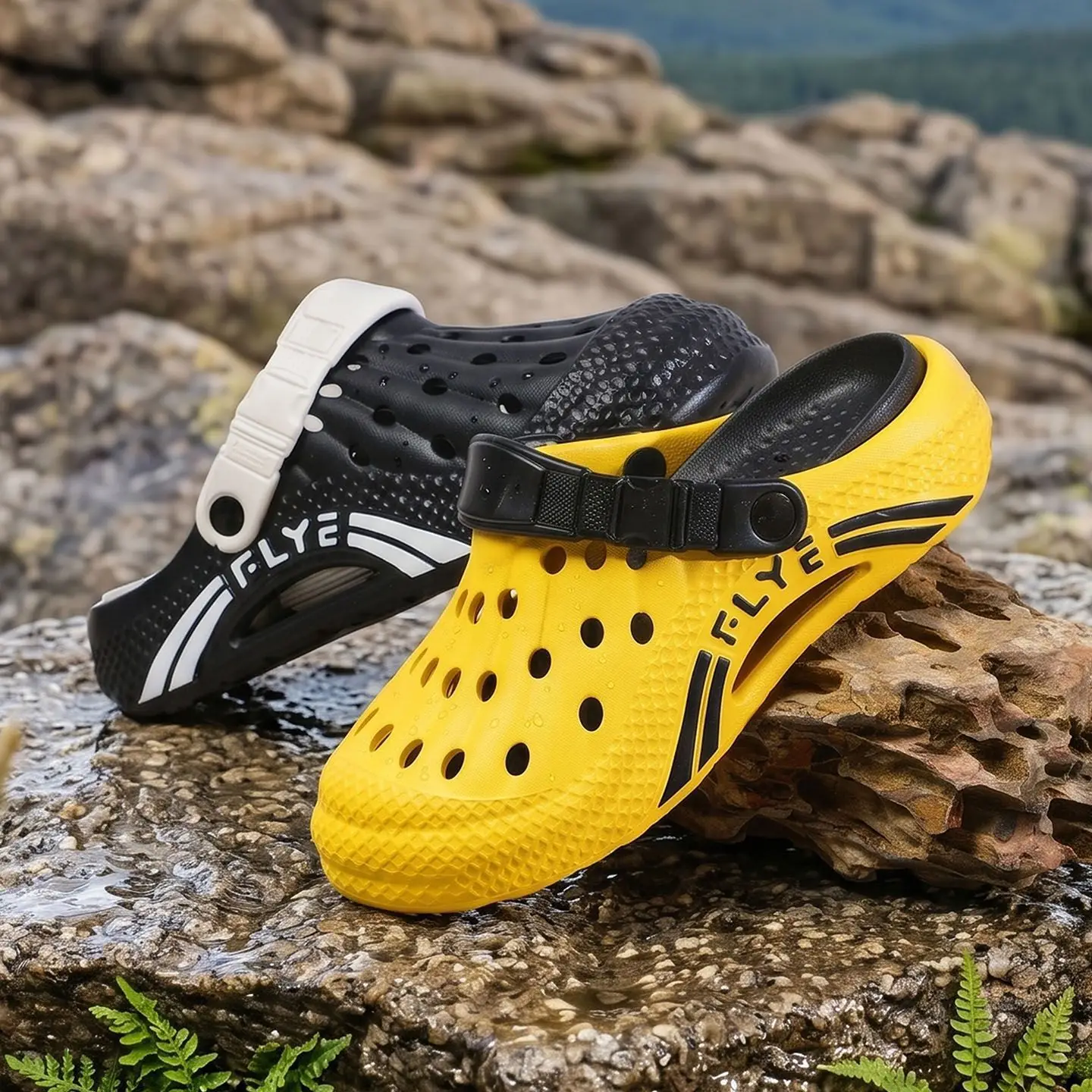 New hole shoes platform non-slip men's shoes go out ultra-light ins advanced driving shoes beach shoes