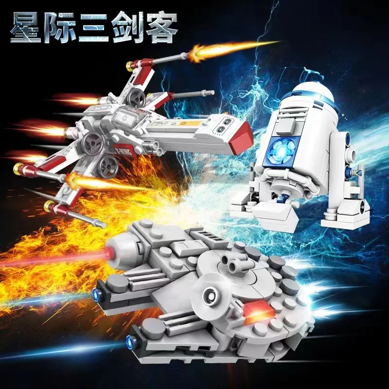 

Space Warship & Robot Building Blocks Set, DIY Mini Space Fighter Mechanical Model, STEM Educational Bricks Toys, Christmas Gift